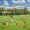 MEETWARM Chicken Perch, Chicken Coop Strong Roosting Bars For Backyard Poultry, Easy Installation & Cleaning, Large Chicken Roosting Ladder For Funny Chicken Toys, Galvanized And Log Material - Thumbnail Image 2
