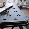MEETWARM 30.5" Square Patio Dinning Table, Outdoor Cast Aluminum Dinning Table With 2.2" Umbrella Hole - Thumbnail Image 6