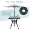 MEETWARM 30.5" Square Patio Dinning Table, Outdoor Cast Aluminum Dinning Table With 2.2" Umbrella Hole - Thumbnail Image 5