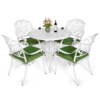 MEETWARM 5 Piece Outdoor Patio Dining Set All-Weather Cast Aluminum Dining Table Chair Set Patio Furniture Set For Backyard Garden Deck, Include 4 Chairs And 1 Round Table - Thumbnail Image 6