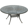 MEETWARM Outdoor 61" Round Patio Dining Table With Detachable Lazy Susan, All Weather Cast Aluminum Large Patio Furniture Table Fits For 6-8 Person With 2" Umbrella Hole, Smooth Spin - Thumbnail Image 5