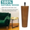 MEETWARM 6 Inch Wood Sofa Legs Round Tapered Replacement Furniture Leg, Mid-Century Modern Couch Legs For Armchair, Nightstand, Dresser, Chest Of Drawers, Cabinet, Set Of 4 - Thumbnail Image 4