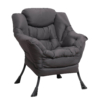 MEETWARM Modern Upholstered Lazy Chair, Accent Contemporary Lounge Chair, Single Leisure Sofa Chair With A Side Pocket, Armrests And Thick Padded Back For Living Room - Thumbnail Image 7