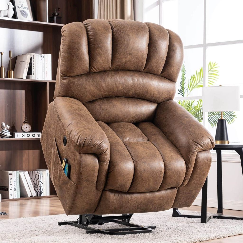 Remote Control Rocker Recliner MEETWARM Large Power Lift Electric Recliner Chair With Massage And Heat ...