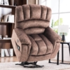 MEETWARM Large Power Lift Electric Recliner Chair With Massage And Heat, Overstuffed Wide Recliner For Elderly Big People, Heavy Duty Recliners With 2 Remote Controls, USB Ports, Side Pockets - Thumbnail Image 3
