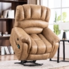 MEETWARM Large Power Lift Electric Recliner Chair With Massage And Heat, Overstuffed Wide Recliner For Elderly Big People, Heavy Duty Recliners With 2 Remote Controls, USB Ports, Side Pockets - Thumbnail Image 5