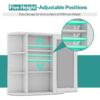 MEETWARM Bathroom Cabinet Wall Mounted Multipurpose Hanging Cupboard Kitchen Medicine Storage Organizer With Mirror Single Door And 2 Adjustable Shelves - Thumbnail Image 4