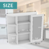 MEETWARM Bathroom Cabinet Wall Mounted Multipurpose Hanging Cupboard Kitchen Medicine Storage Organizer With Mirror Single Door And 2 Adjustable Shelves - Thumbnail Image 5