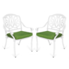 MEETWARM 2 Piece Patio Dining Chairs, Outdoor All-Weather Cast Aluminum Chairs, Patio Bistro Dining Chair Set Of 2 For Deck Garden Backyard - Thumbnail Image 6