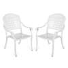 MEETWARM 2 Piece Patio Dining Chairs, Outdoor All-Weather Aluminum Chairs, Patio Bistro Dining Chair Set Of 2 For Garden Deck Backyard - Thumbnail Image 6