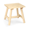 MEETWARM Wooden Adirondack Side Table, Cedar Wood Outdoor Square End Table W/Slatted Tabletop, Oversize 19.5" Indoor Outdoor Patio Side Coffee Table For Garden Patio Backyard Porch - Thumbnail Image 2