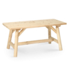 MEETWARM Wooden Adirondack Side Table, Cedar Wood Outdoor Rectangular End Table W/Slatted Tabletop, Oversize 41.5" Indoor Outdoor Patio Side Coffee Table For Garden Patio Backyard Porch - Thumbnail Image 2