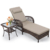 Dark Brown Wicker/Beige Cushion