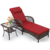 Dark Brown Wicker/Red Cushion