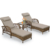 Brown Wicker/Beige Cushion