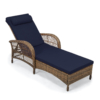 MEETWARM Outdoor Wicker Lounge Chair with Cushion, 6-Position Adjustable Patio Chaise Lounge, All Weather Lay Flat Pool Sunbathing Recliner Chair, Armrest and Head Pillow, Fade-Resistant - Thumbnail Image 3