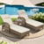 Brown Wicker/Beige Cushion