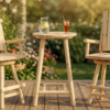 Meetwarm Weather Resistant Wooden Patio Chair