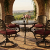 Meetwarm Cast Aluminum Patio Set Tuscan Estate Poster
