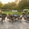 5 piece vs 7 piece dining set, 9 piece outdoor patio set, which patio set size to buy, patio furniture size guide, outdoor dining layout, measure patio space, Meetwarm dining set, real user reviews