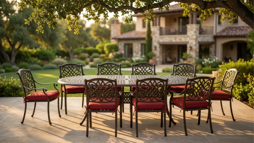 us outdoor patio chairs, cast aluminum patio furniture, wholesale outdoor seating, patio furniture supply chain, patio furniture trends, meetwarm patio chairs