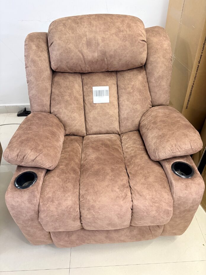 MEETWARM Large Power Lift Electric Recliner Chair with Extended Footrest for Big Tall Man, Overstuffed Wide Recliner with Heat and Massage, 2 Remote Controls/4 Side Pockets/USB Ports(Plush-Brown), ASIN#B0F32RGZGC - Image 1