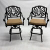 MEETWARM 2 Piece Outdoor Patio Swivel Bar Stools, All-Weather Cast Aluminum Bar Height Bistro Chairs, Outdoor Furniture Bar Dining Chair Set With Cushions For Garden Deck Backyard, ASIN#B0FN3ZLXX7 - Thumbnail Image 1